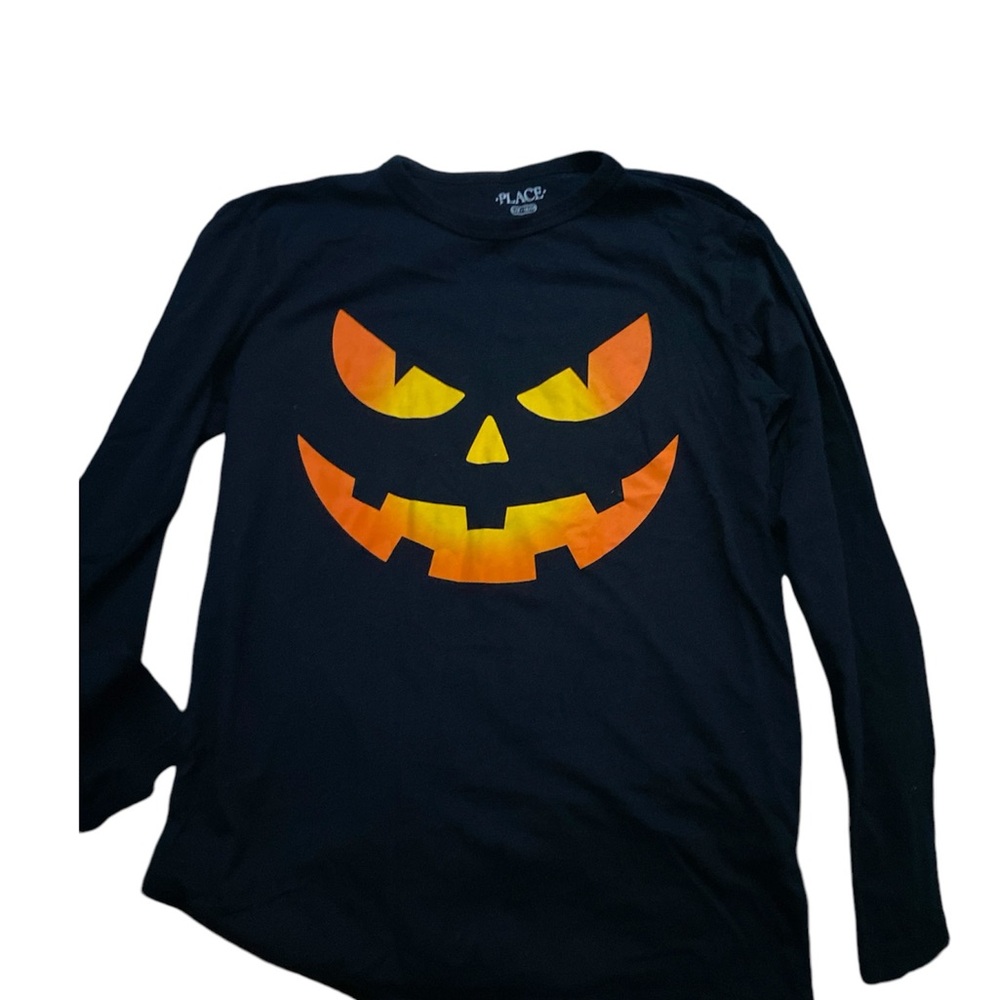 Place Black and Orange Long Sleeve Halloween Tees